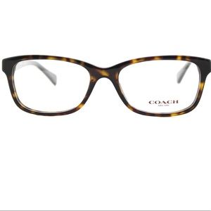 Coach Dark Tortoise Rectangle Eyeglasses
